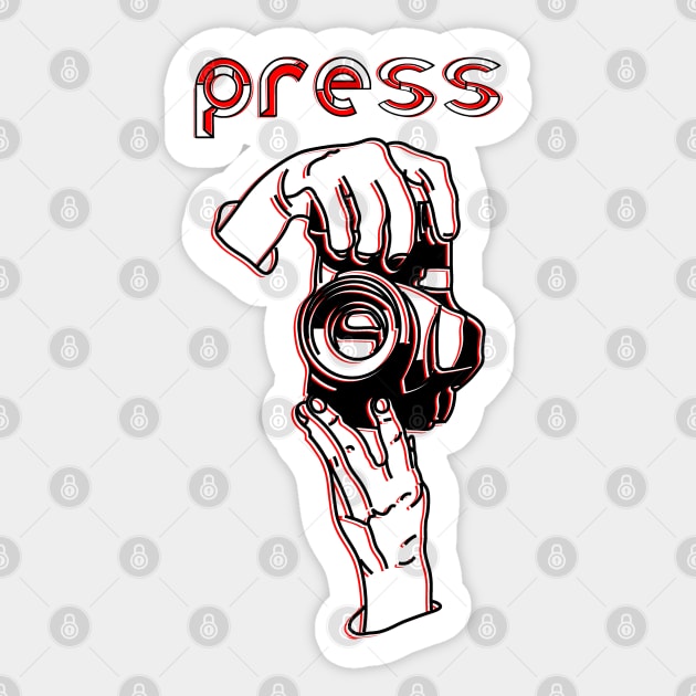 photographer reporter paparazzi photojournalist lensman shutterbug media press Sticker by 4rpixs